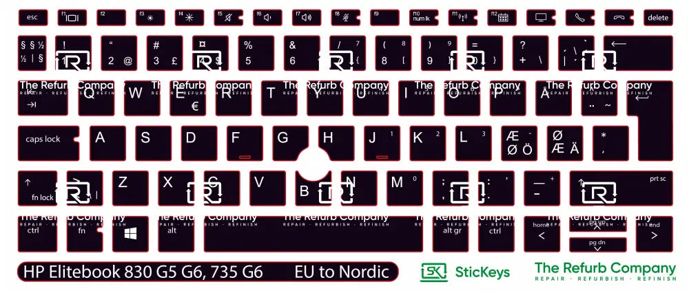 SticKeys® for HP Elitebook 830 G5, G6 / 735 G6