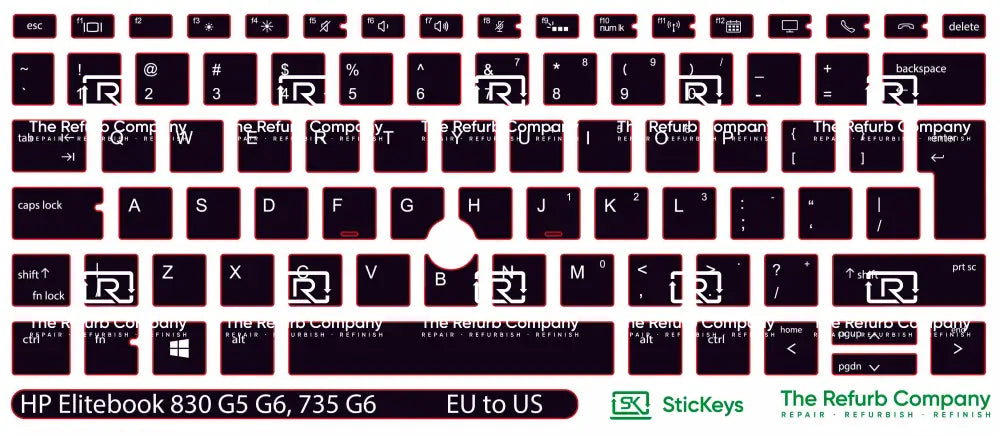 SticKeys® for HP Elitebook 830 G5, G6 / 735 G6