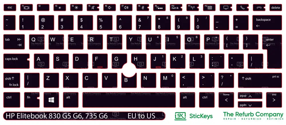 SticKeys® for HP Elitebook 830 G5, G6 / 735 G6
