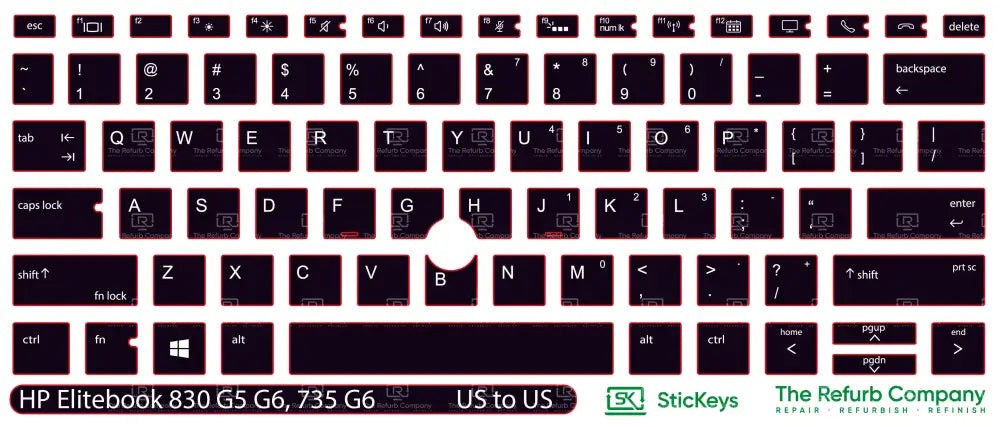 SticKeys® for HP Elitebook 830 G5, G6 / 735 G6