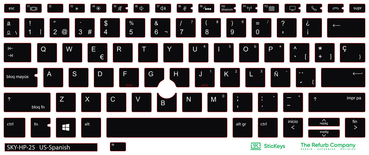 SticKeys for HP EliteBook 830 G5, G6 / 735 G6