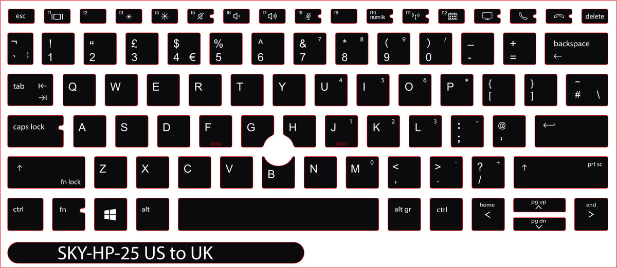 SticKeys for HP EliteBook 830 G5, G6 / 735 G6