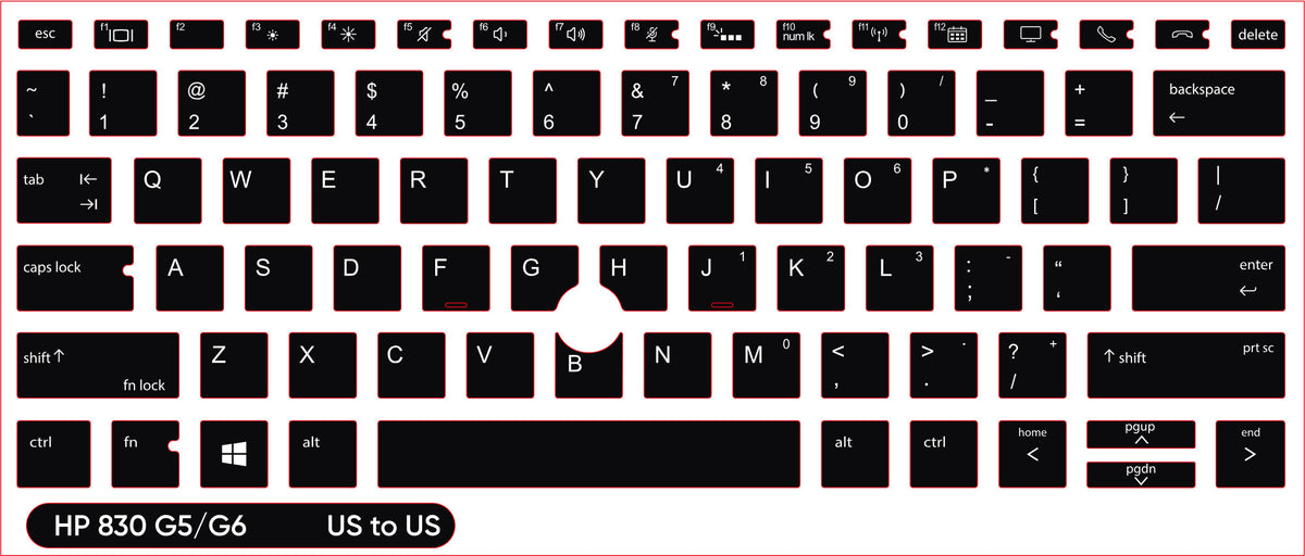 SticKeys for HP EliteBook 830 G5, G6 / 735 G6