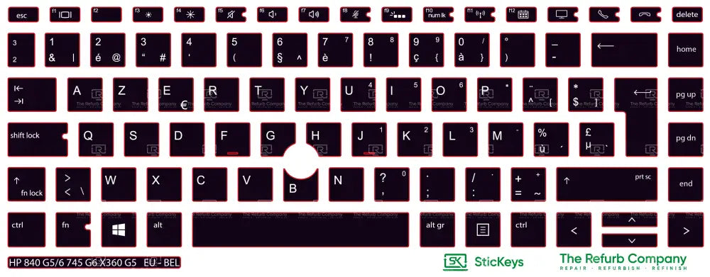SticKeys® for HP Elitebook 840 G5, G6, / 745 G6 / HP Studio X360 G5