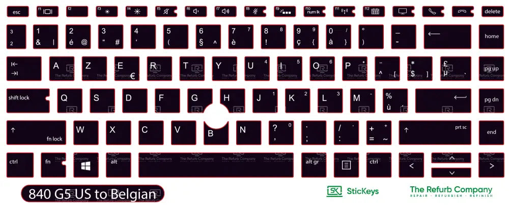 SticKeys® for HP Elitebook 840 G5, G6, / 745 G6 / HP Studio X360 G5