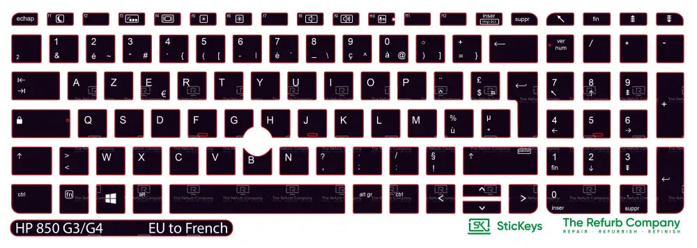 SticKeys® for HP Elitebook 850 G3, G4
