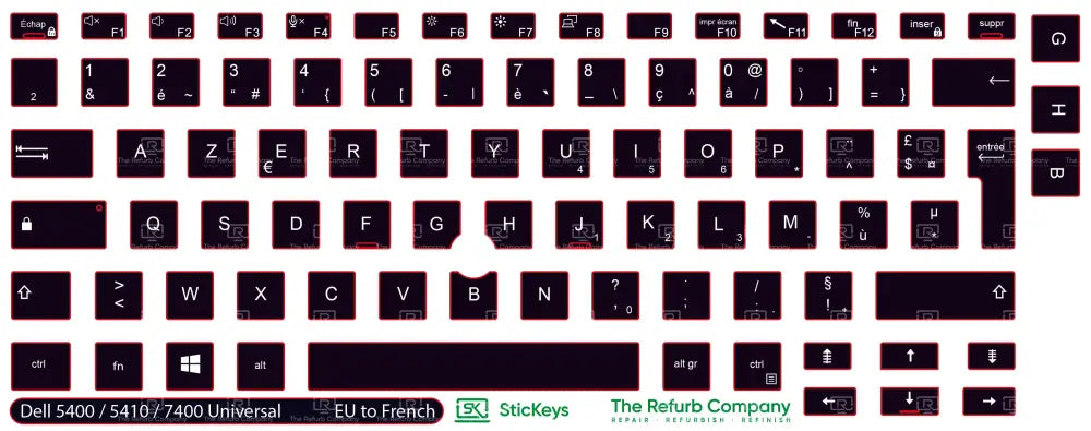 SticKeys® for Dell Latitude 7400, 5410, 5400