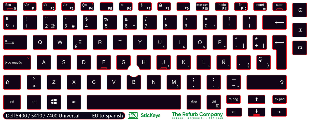 SticKeys® for Dell Latitude 7400, 5410, 5400