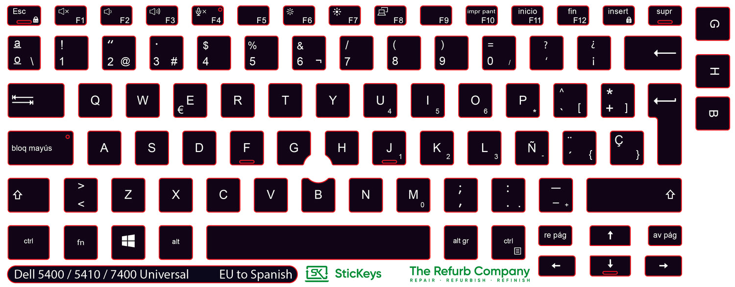 SticKeys® for Dell Latitude 7400, 5410, 5400