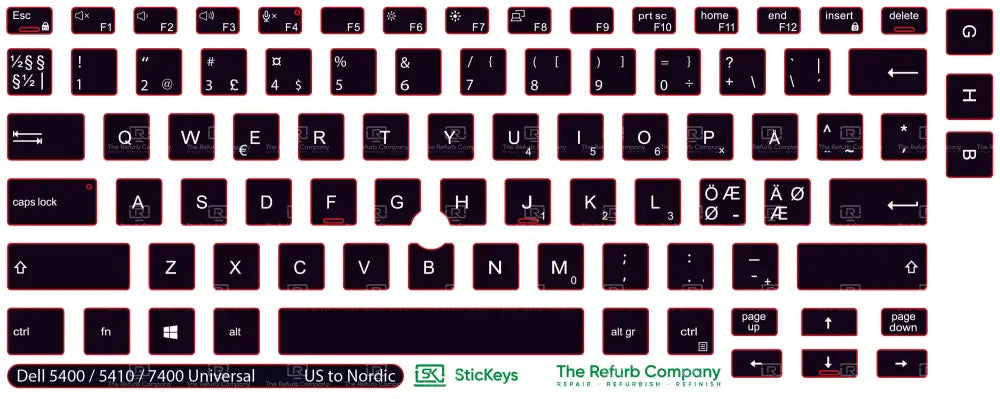 SticKeys® for Dell Latitude 7400, 5410, 5400