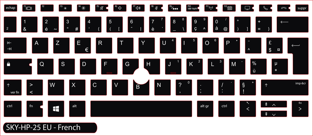 SticKeys for HP EliteBook 830 G5, G6 / 735 G6