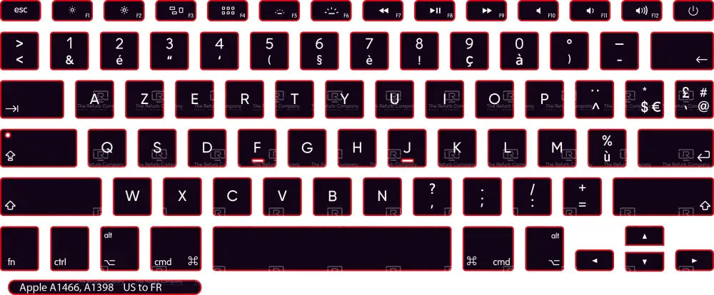 SticKeys® for Apple Macbook Pro A1398, A1502 / Apple Macbook Air 13" A1466