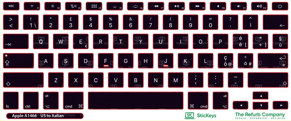 SticKeys® for Apple Macbook Pro A1398, A1502 / Apple Macbook Air 13" A1466