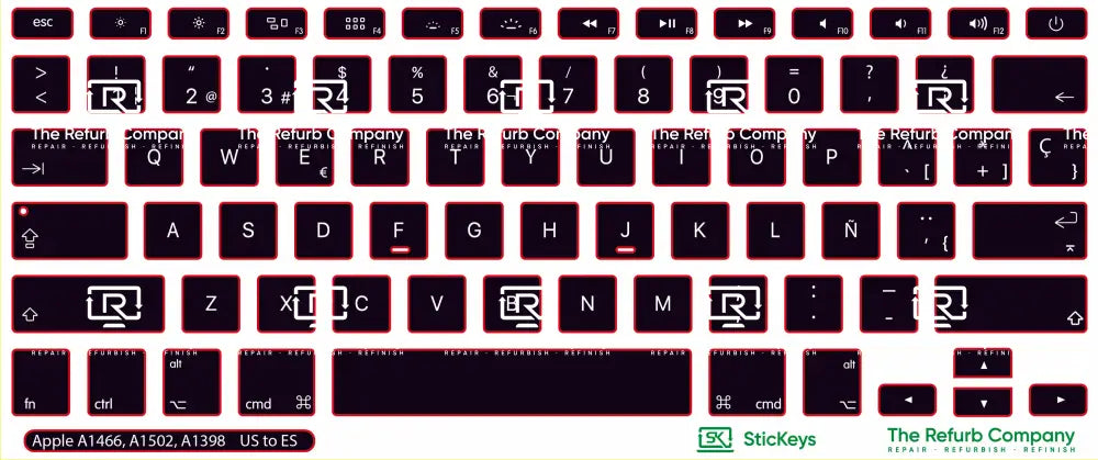 SticKeys® for Apple Macbook Pro A1398, A1502 / Apple Macbook Air 13" A1466