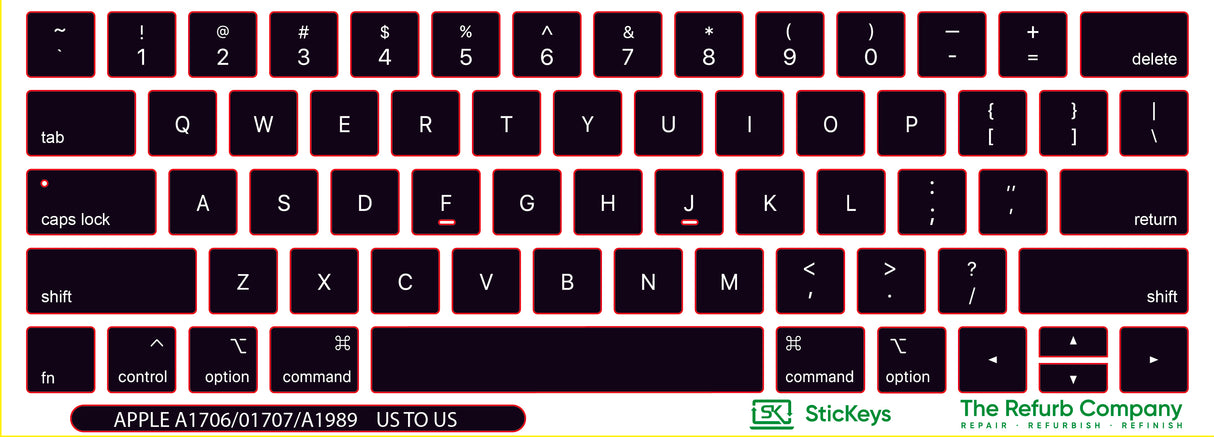 SticKeys® for Apple Macbook Pro A1706, A1707, A1989