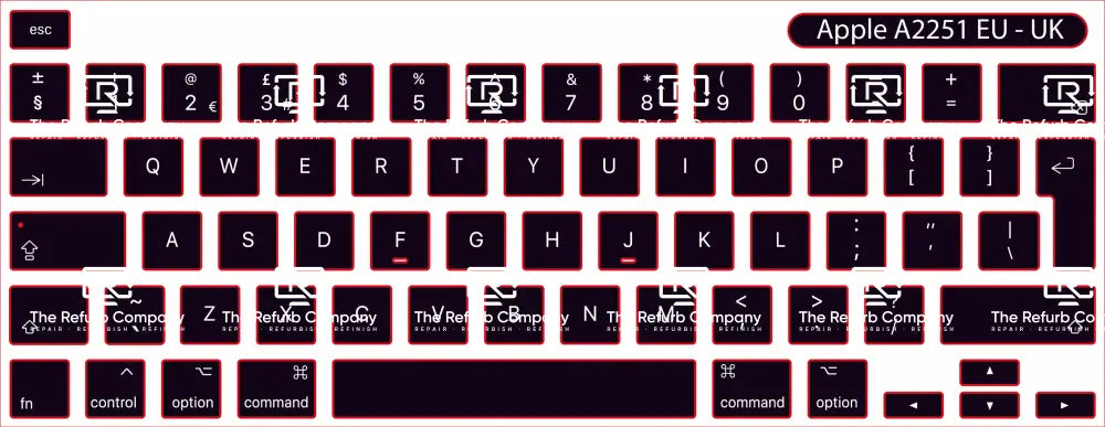SticKeys® for Apple Macbook Pro 16,2 A2251