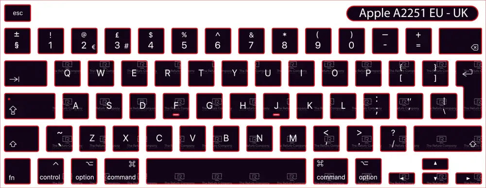 SticKeys® for Apple Macbook Pro 16,2 A2251