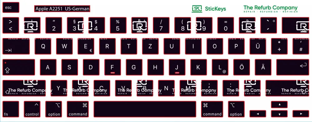 SticKeys® for Apple Macbook Pro 16,2 A2251