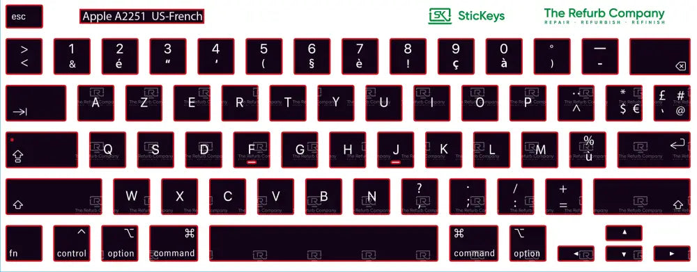 SticKeys® for Apple Macbook Pro 16,2 A2251