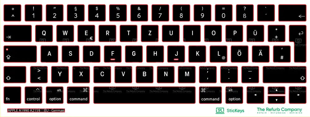 SticKeys® for Apple Macbook Pro 15,1 15,3 A1990, A2159