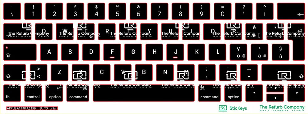 SticKeys® for Apple Macbook Pro 15,1 15,3 A1990, A2159