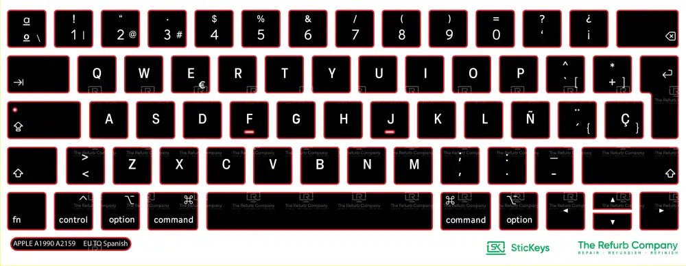 SticKeys® for Apple Macbook Pro 15,1 15,3 A1990, A2159