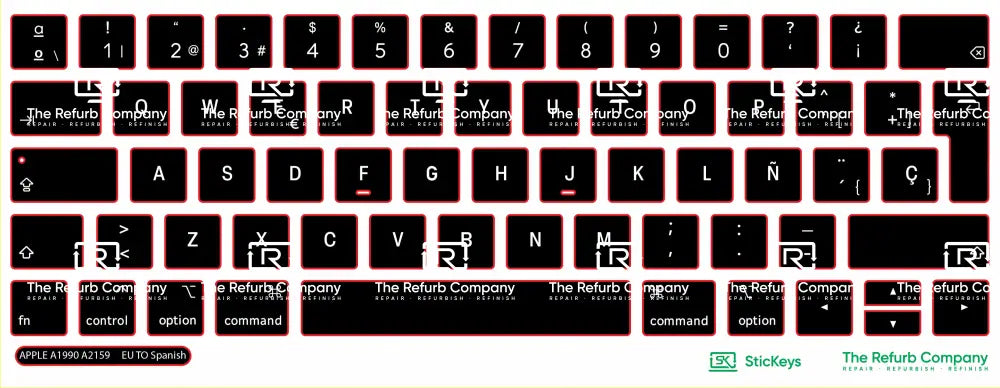 SticKeys® for Apple Macbook Pro 15,1 15,3 A1990, A2159