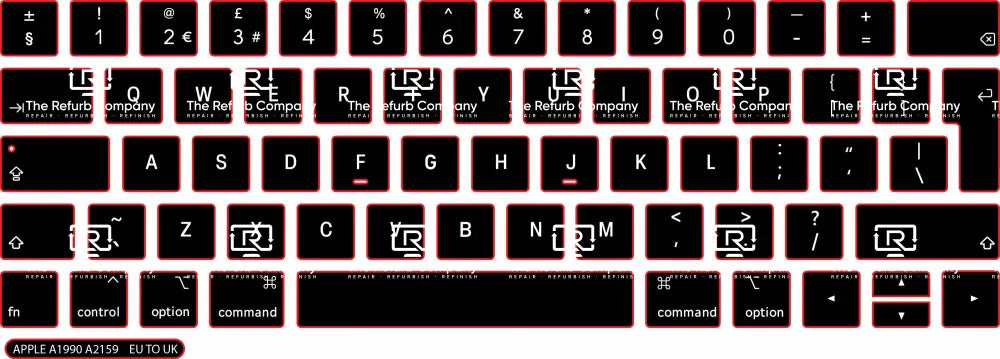 SticKeys® for Apple Macbook Pro 15,1 15,3 A1990, A2159