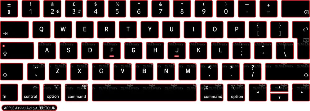 SticKeys® for Apple Macbook Pro 15,1 15,3 A1990, A2159