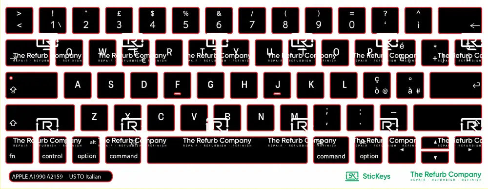 SticKeys® for Apple Macbook Pro 15,1 15,3 A1990, A2159