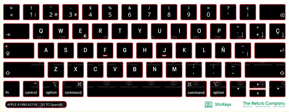 SticKeys® for Apple Macbook Pro 15,1 15,3 A1990, A2159