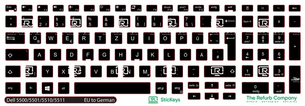 SticKeys® for Dell Latitude 5500,Dell 5501, 5510, 5511