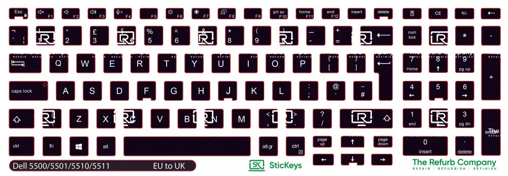 SticKeys® for Dell Latitude 5500,Dell 5501, 5510, 5511
