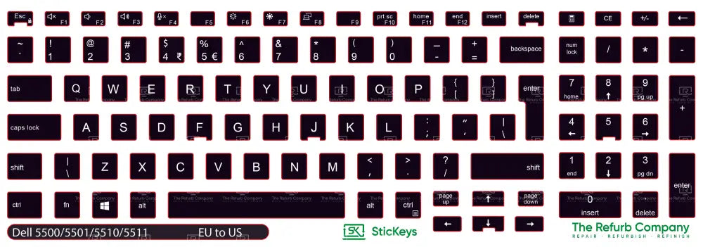 SticKeys® for Dell Latitude 5500,Dell 5501, 5510, 5511