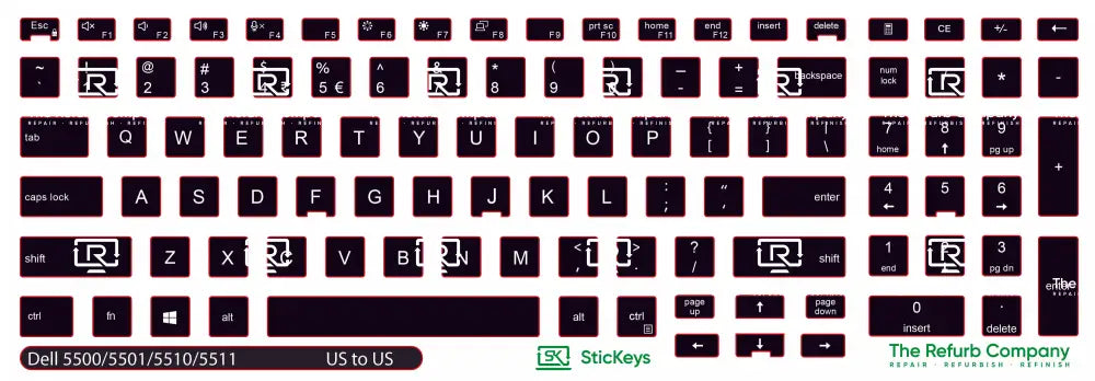 SticKeys® for Dell Latitude 5500,Dell 5501, 5510, 5511