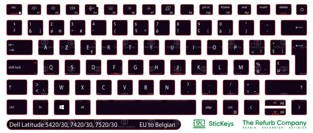 SticKeys® for Dell Latitude 7420, 7430, 7520, 7530, 5420, 5430,9420