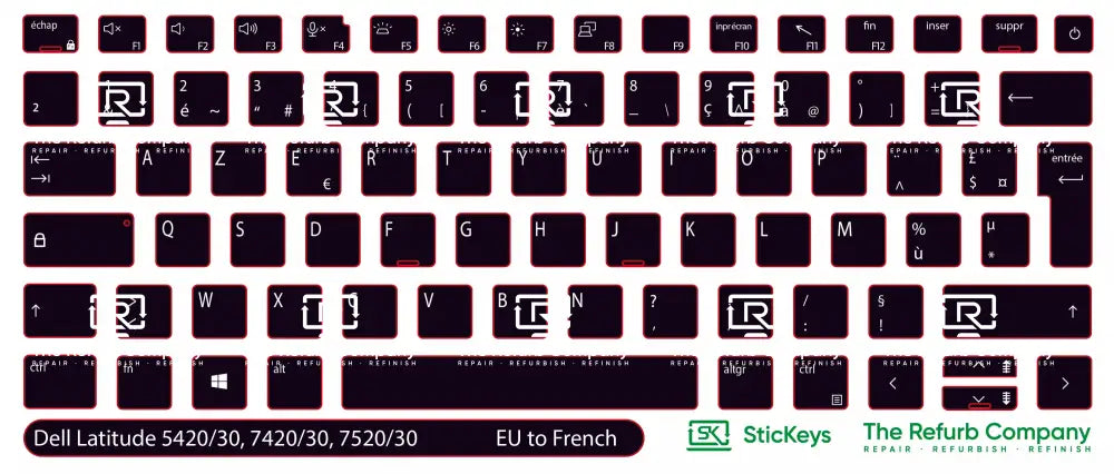 SticKeys® for Dell Latitude 7420, 7430, 7520, 7530, 5420, 5430