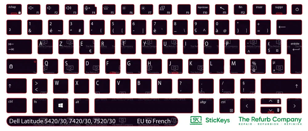 SticKeys® for Dell Latitude 7420, 7430, 7520, 7530, 5420, 5430,9420