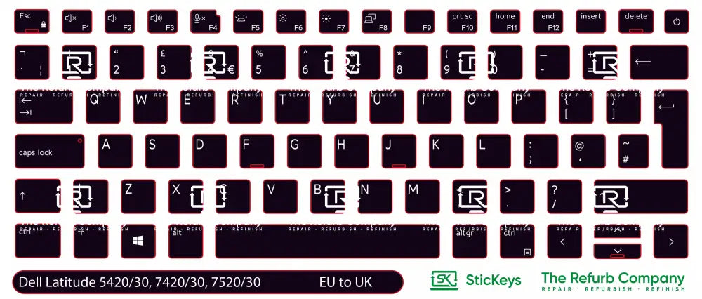 SticKeys® for Dell Latitude 7420, 7430, 7520, 7530, 5420, 5430