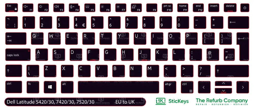 SticKeys® for Dell Latitude 7420, 7430, 7520, 7530, 5420, 5430,9420