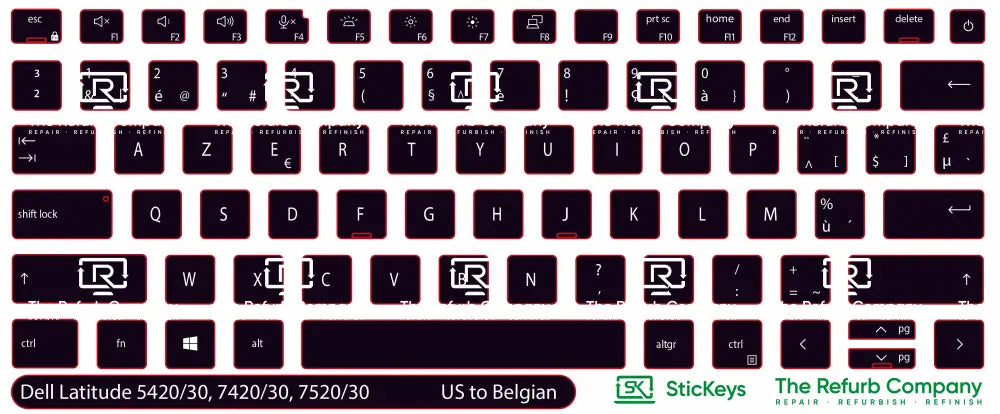 SticKeys® for Dell Latitude 7420, 7430, 7520, 7530, 5420, 5430