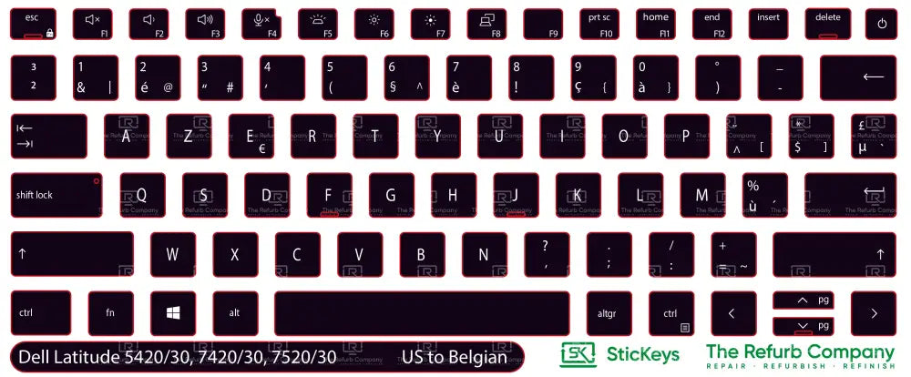 SticKeys® for Dell Latitude 7420, 7430, 7520, 7530, 5420, 5430,9420