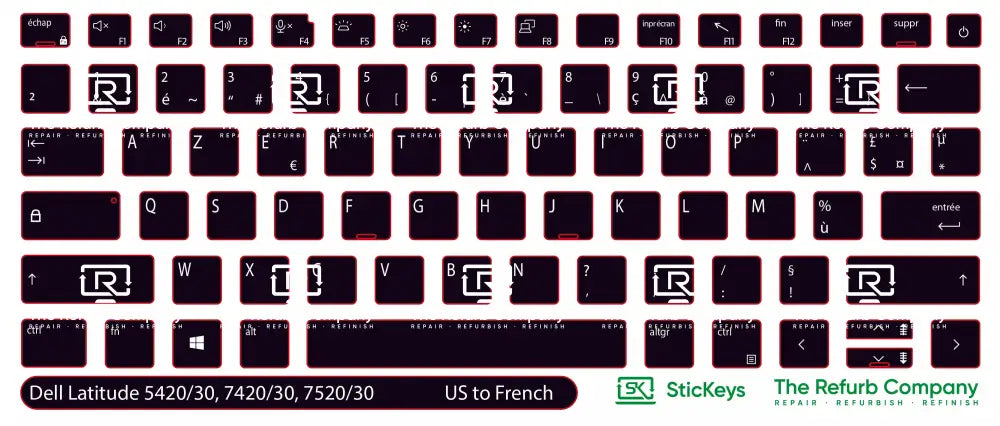 SticKeys® for Dell Latitude 7420, 7430, 7520, 7530, 5420, 5430