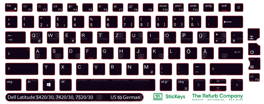 SticKeys® for Dell Latitude 7420, 7430, 7520, 7530, 5420, 5430,9420