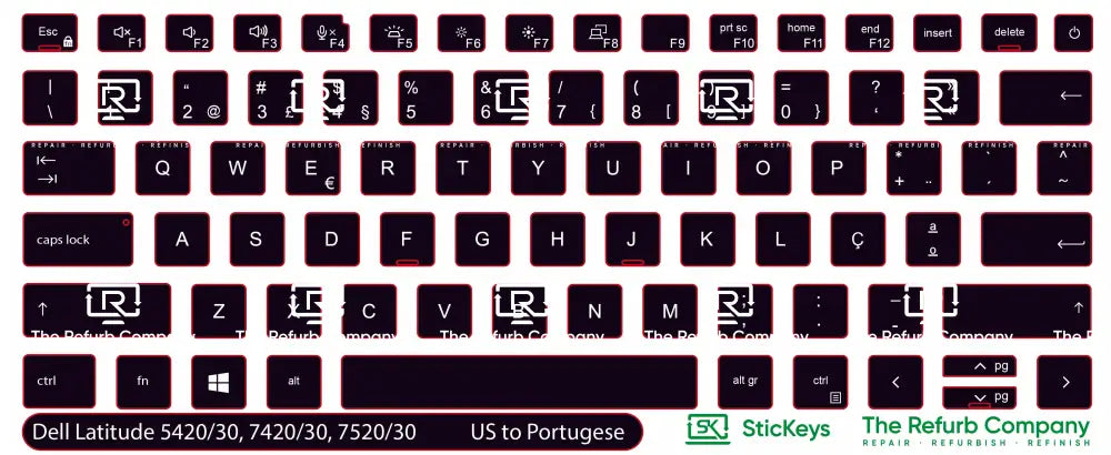 SticKeys® for Dell Latitude 7420, 7430, 7520, 7530, 5420, 5430