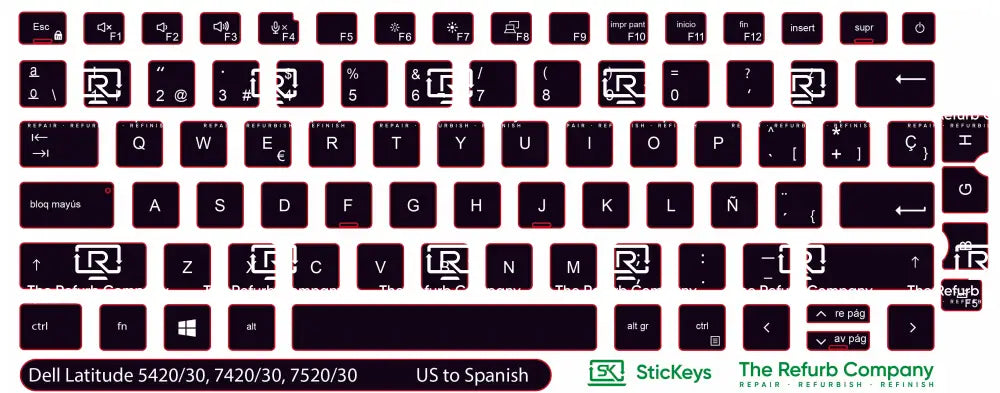 SticKeys® for Dell Latitude 7420, 7430, 7520, 7530, 5420, 5430