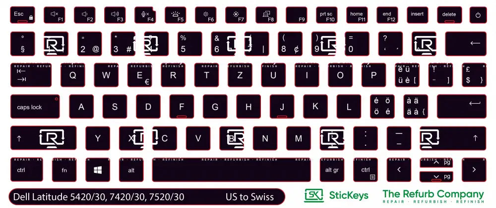 SticKeys® for Dell Latitude 7420, 7430, 7520, 7530, 5420, 5430