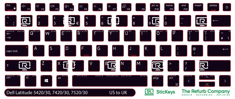 SticKeys® for Dell Latitude 7420, 7430, 7520, 7530, 5420, 5430