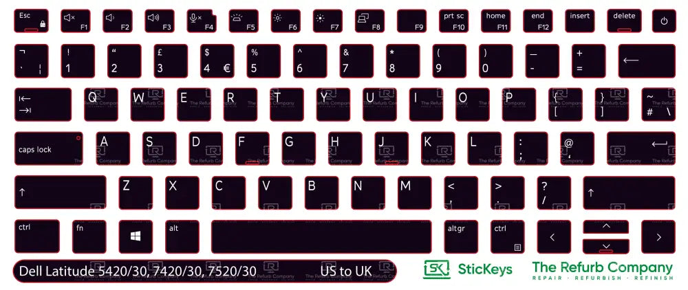 SticKeys® for Dell Latitude 7420, 7430, 7520, 7530, 5420, 5430,9420
