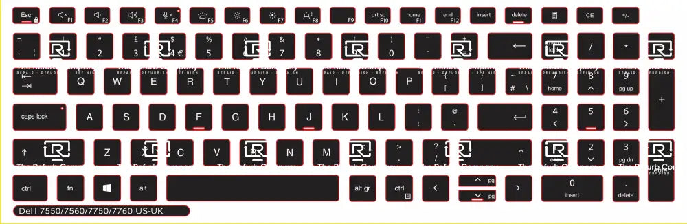 SticKeys® for Dell Precision 7550, 7560, 7750, 7760